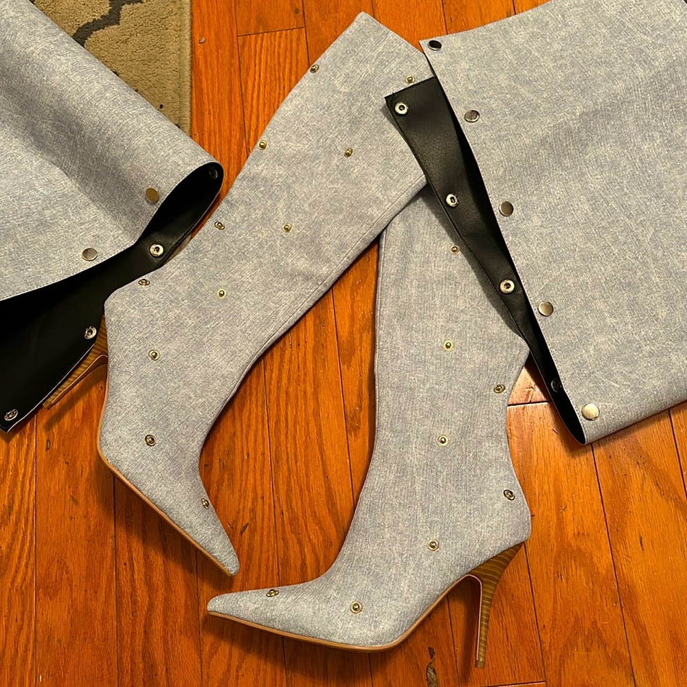 Applique Denim Boot